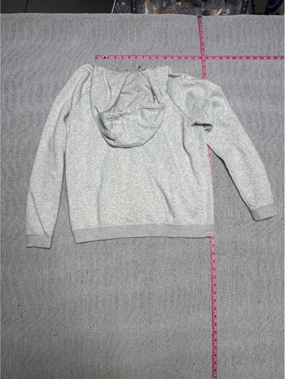 Nike Women's Gray Pullover Hoodie White Swoosh Logo M